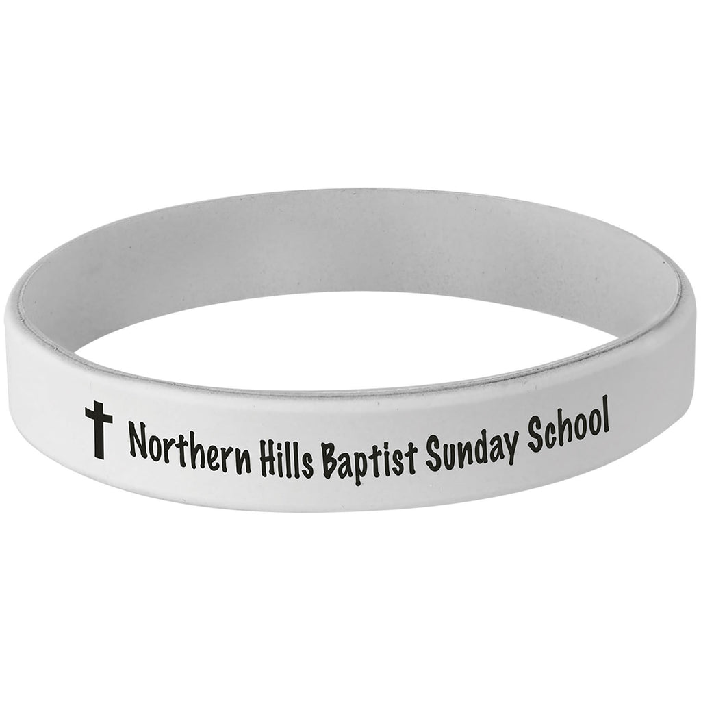 White/Black 3 3/4" Laserable Bracelet
