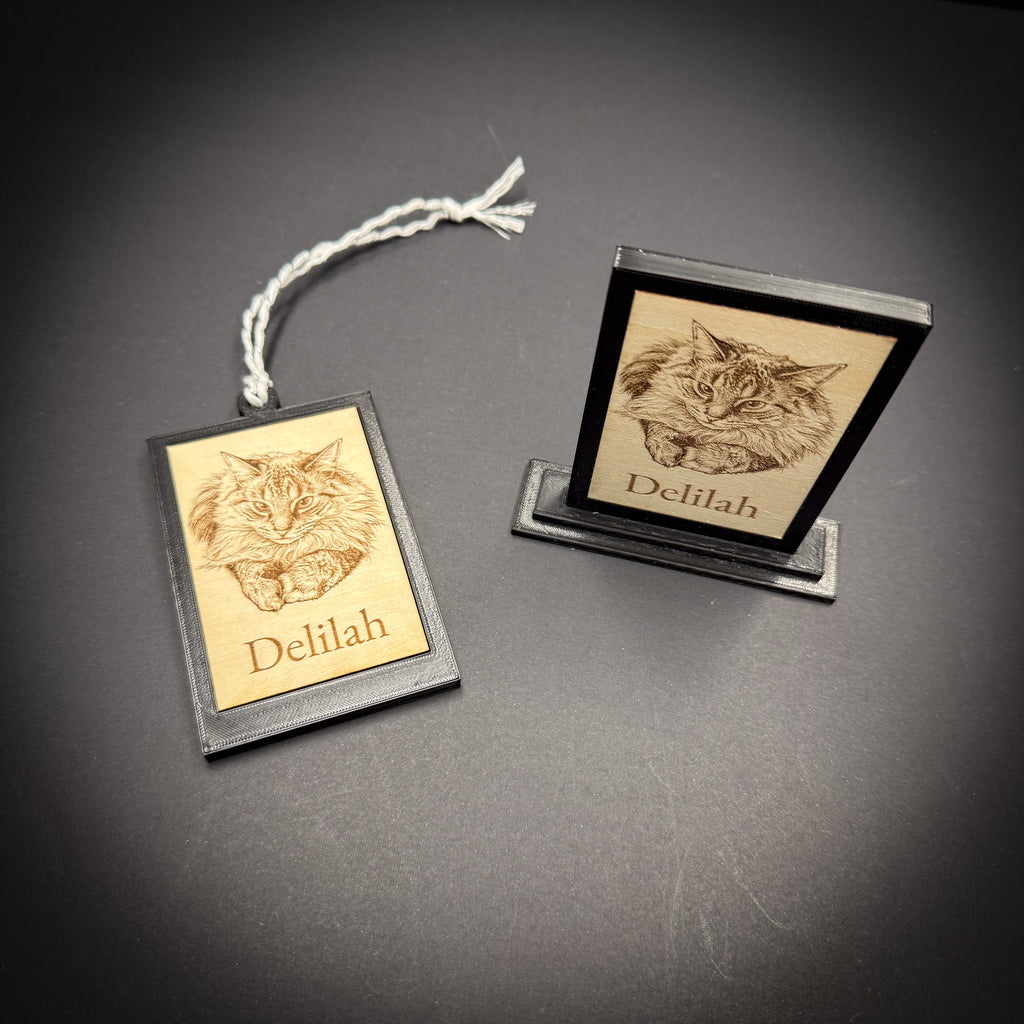 Your Photo Engraved Wood in Frame