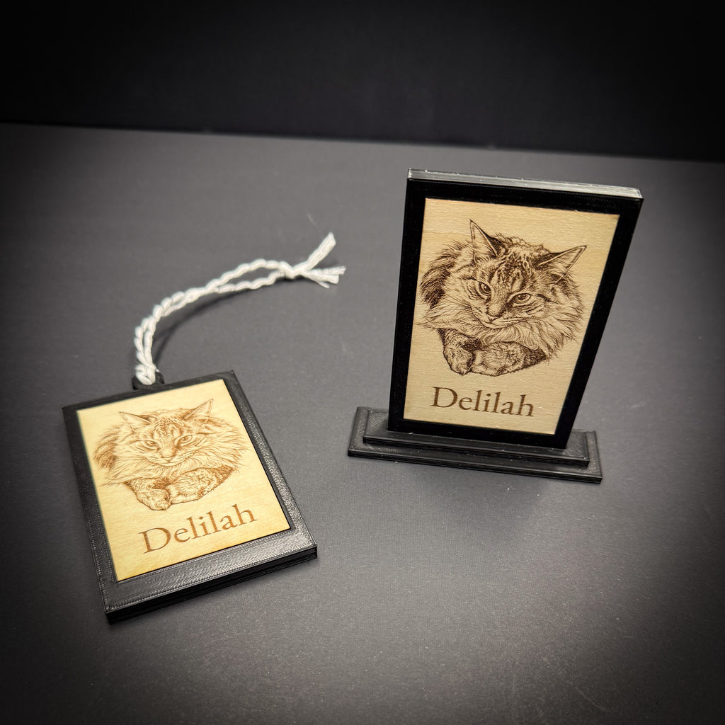 Your Photo Engraved Wood in Frame