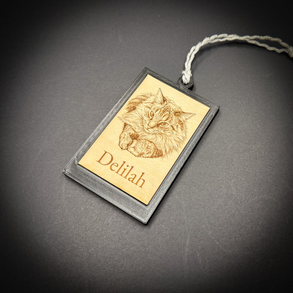 Your Photo Engraved Wood in Frame