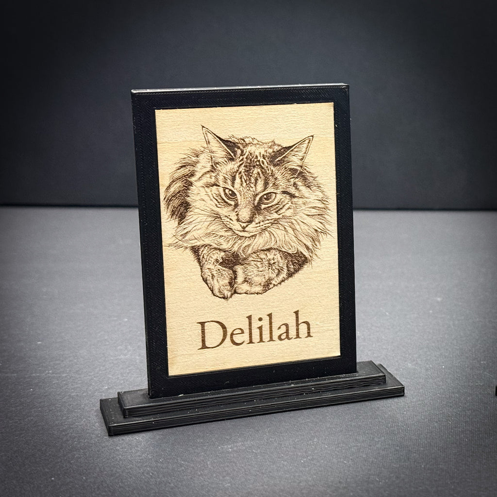 Your Photo Engraved Wood in Frame