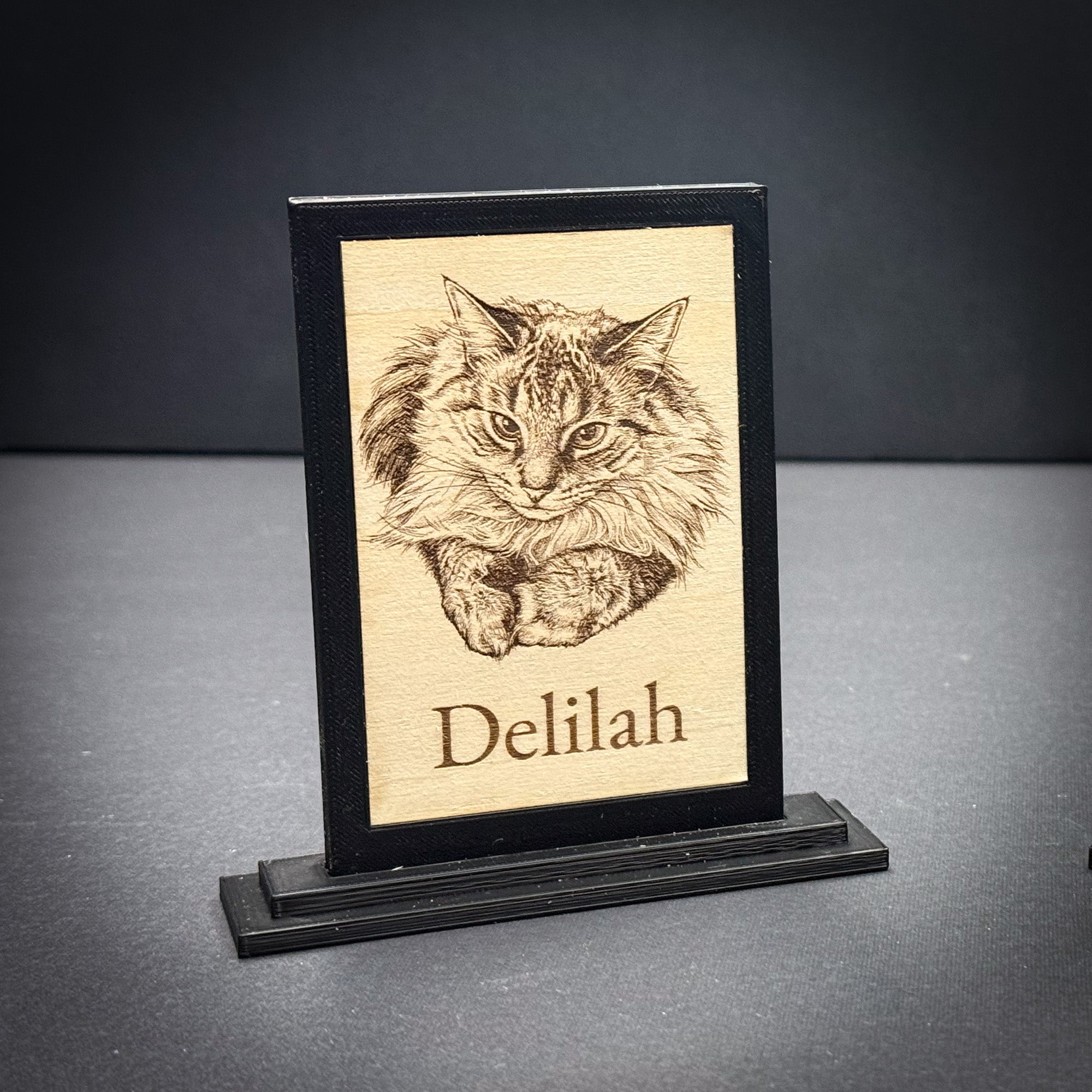 Your Photo Engraved Wood in Frame