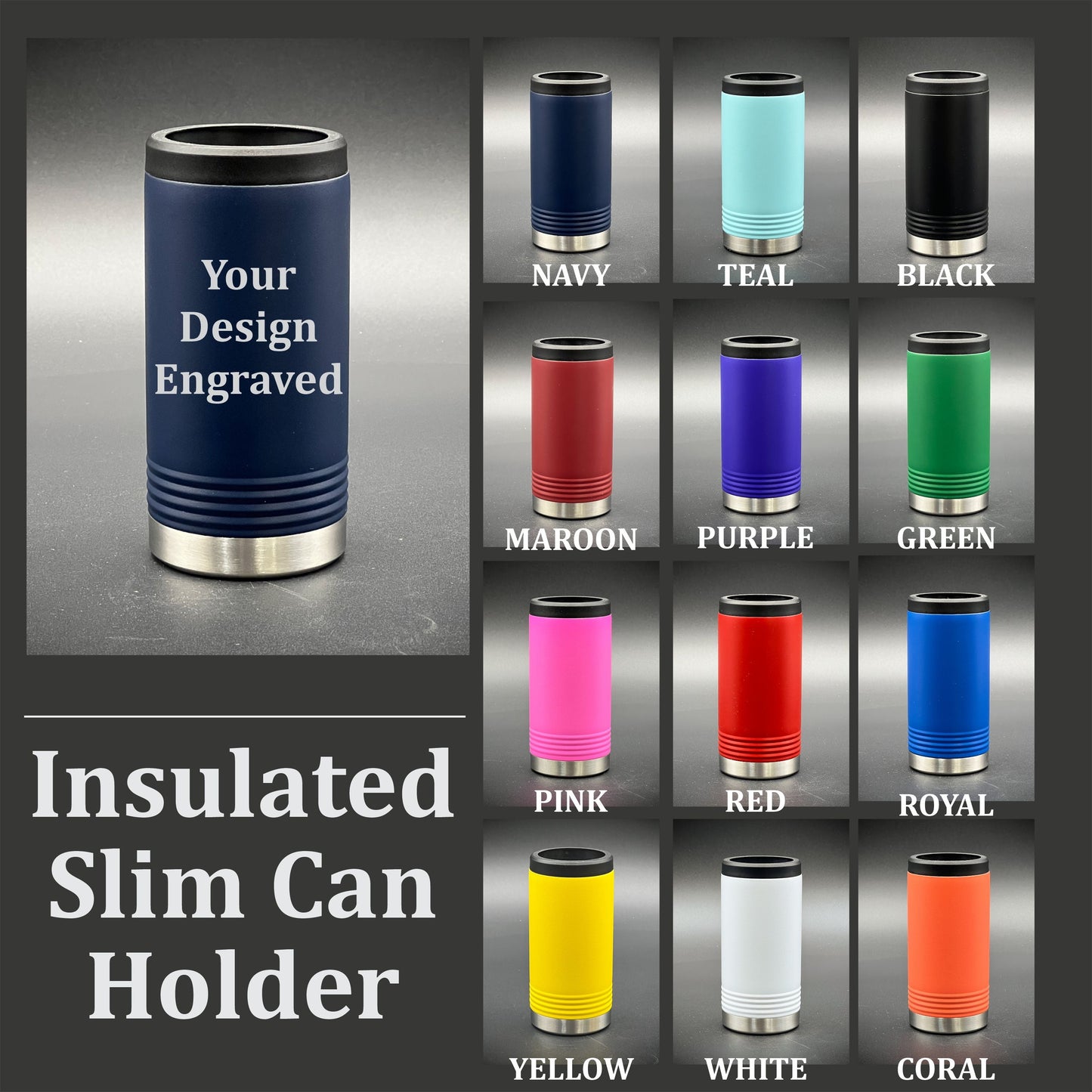 Trees - Insulated Slim Can Holder