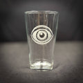 Eye Engraved Pint Glass - Durable Tempered Glass