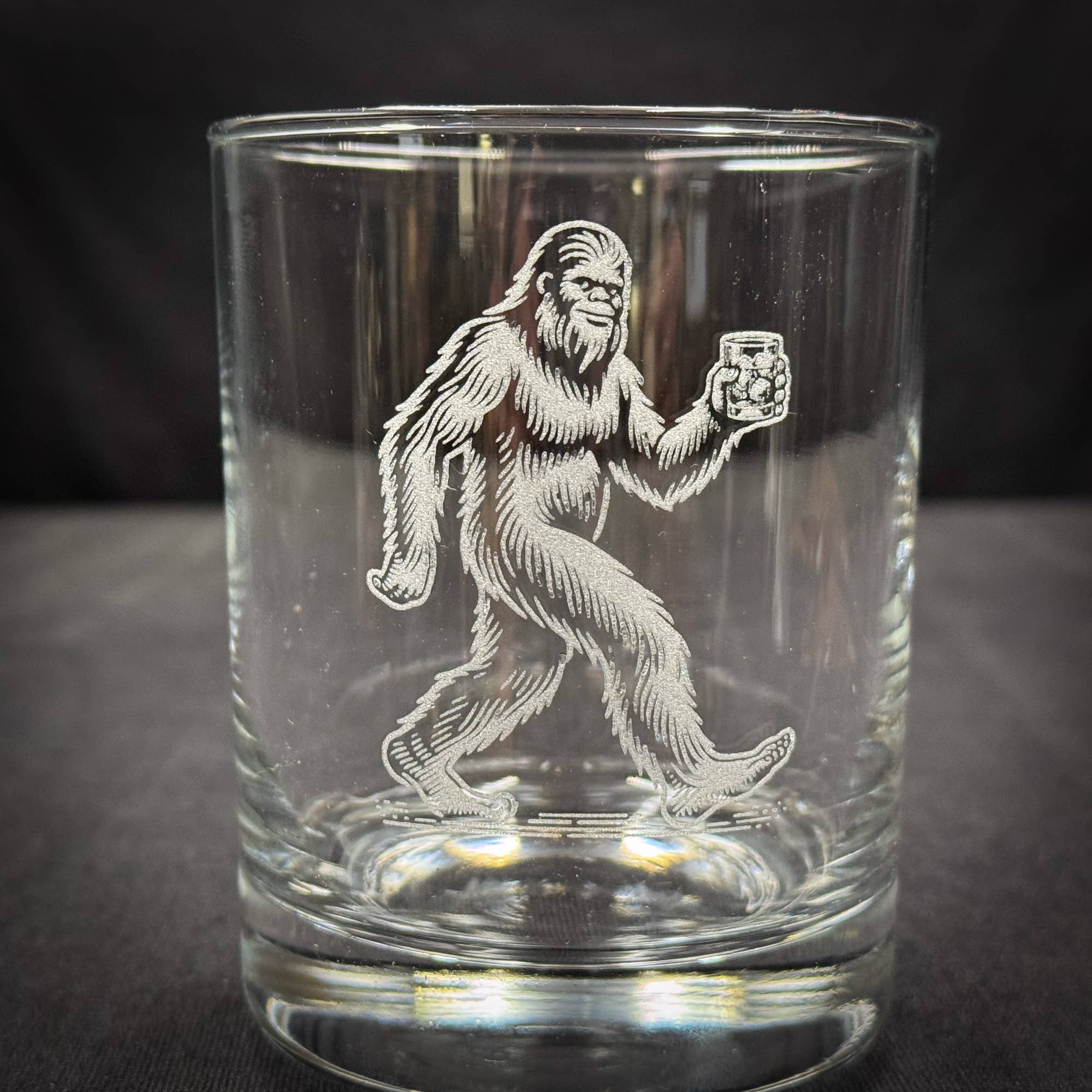 Bigfoot With Whiskey - Double Old Fashioned Glass - 14 oz