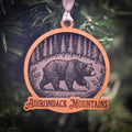 Bear in a Forest Wood Ornament 3 Layered
