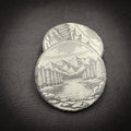 Mountains, Trees and Lake Scene - 4" Square Slate Coaster