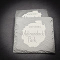 Entering the ADK Sign 4 Inch Square Engraved Stone Coaster
