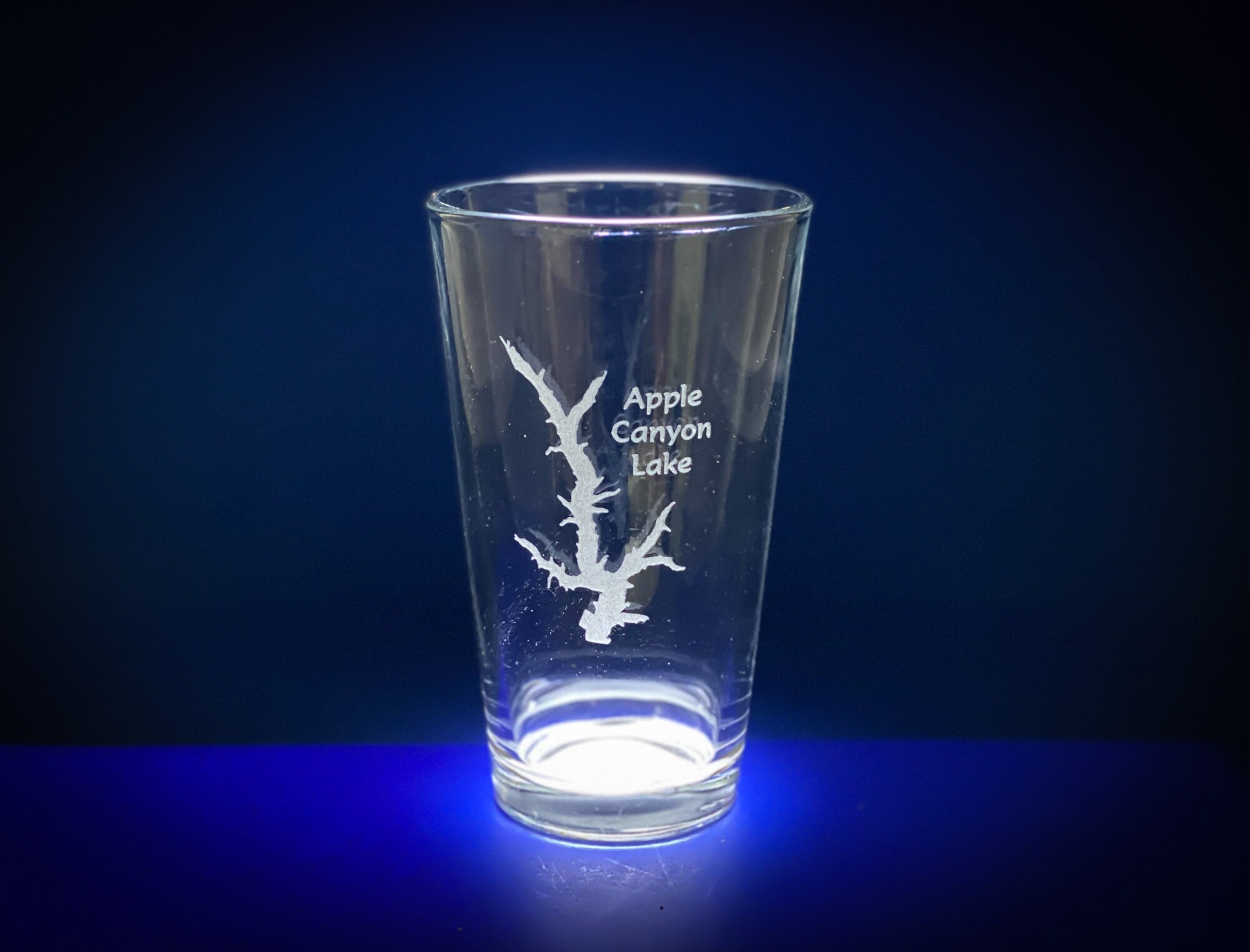 Apple Canyon Lake Illinois - Lake Life - Laser engraved pint glass