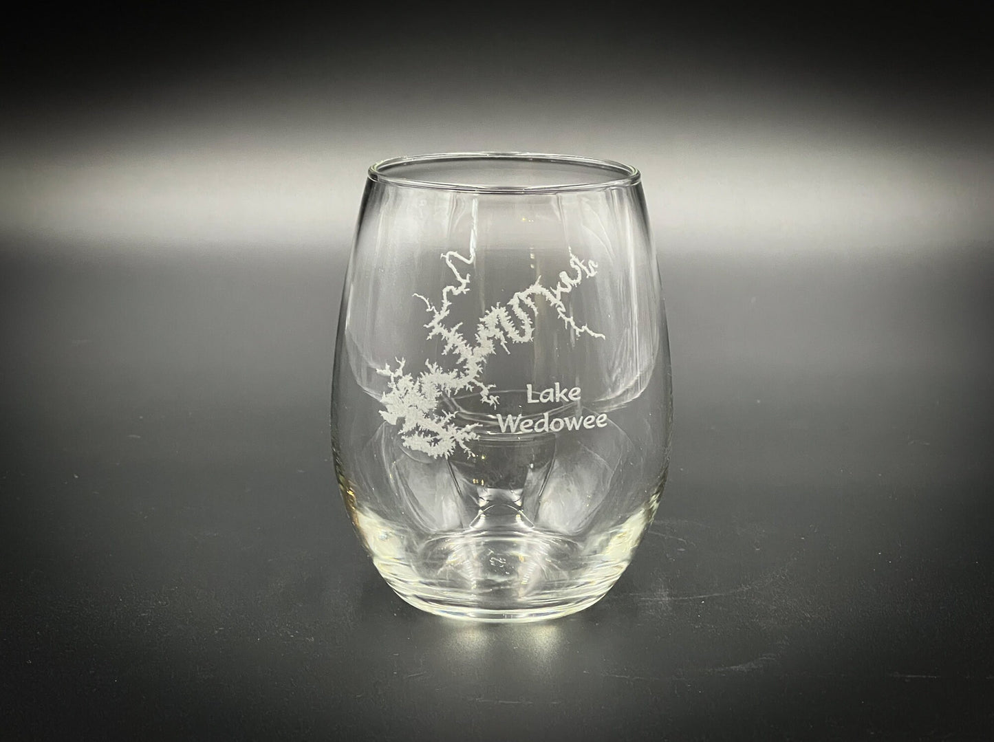 Lake Wedowee Alabama - 15 oz Stemless Wine Glass - Lake Life Gift