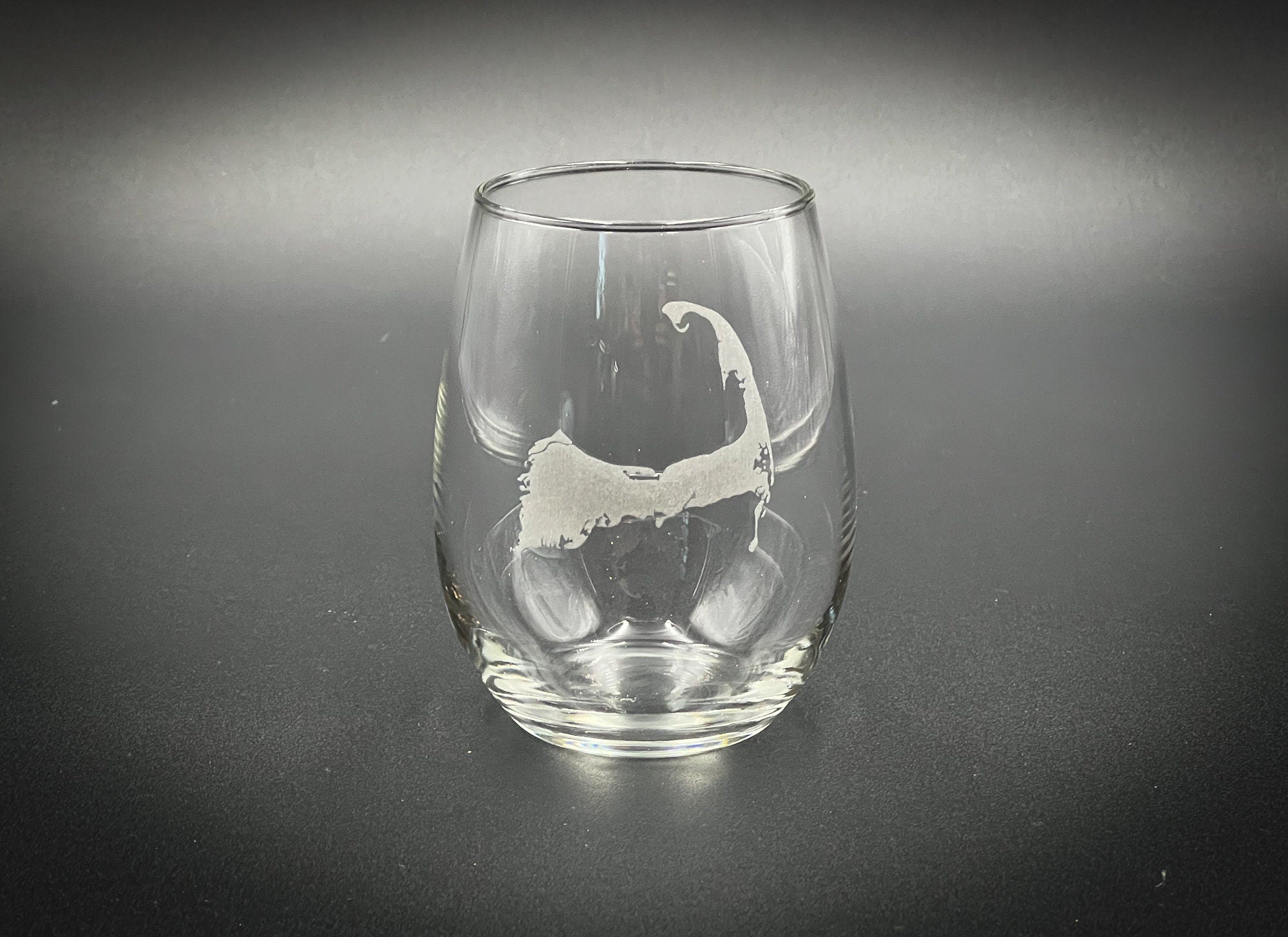 Cape Cod - Etched 15 oz Stemless Wine Glass