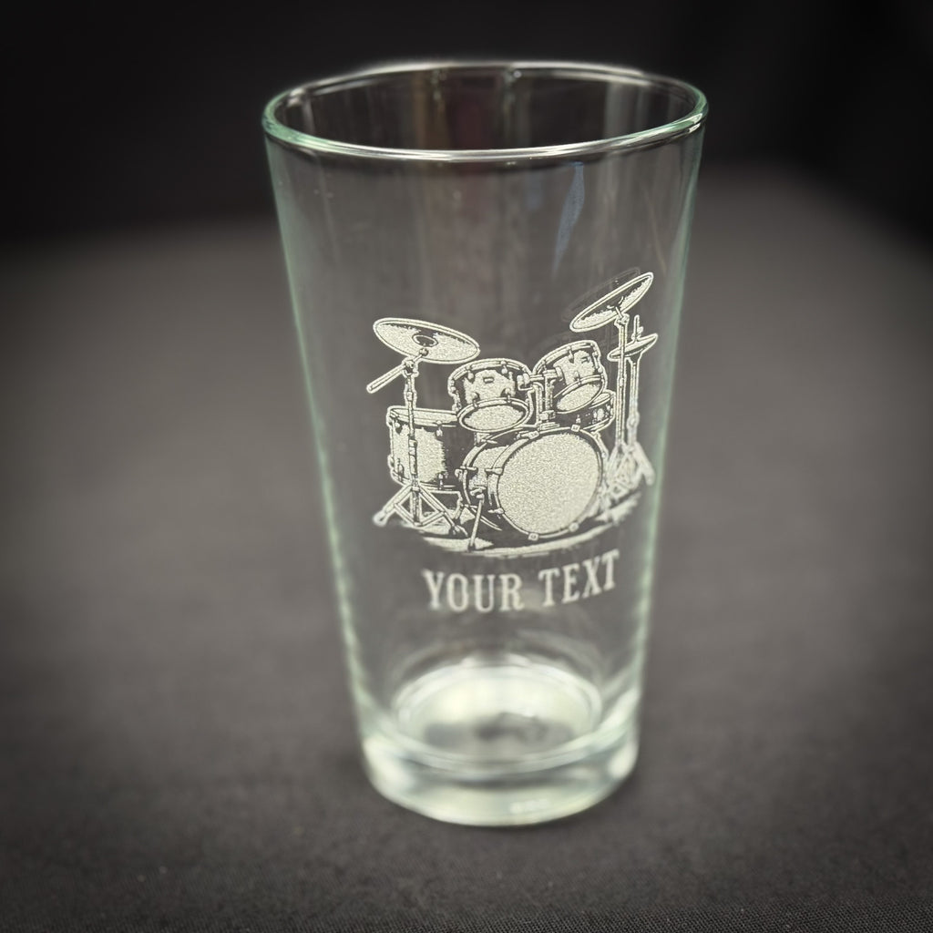 Drum Kit Customizable  - Pint glass