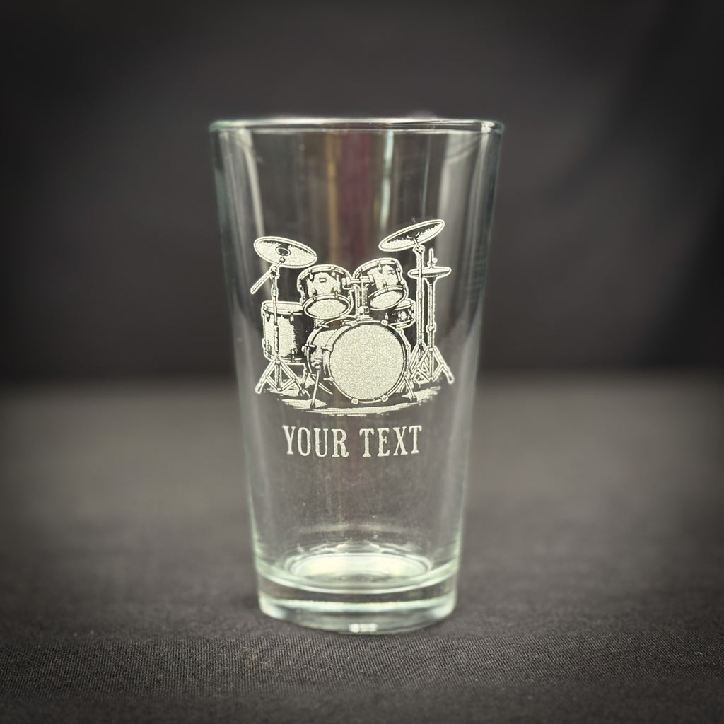 Drum Kit Customizable  - Pint glass