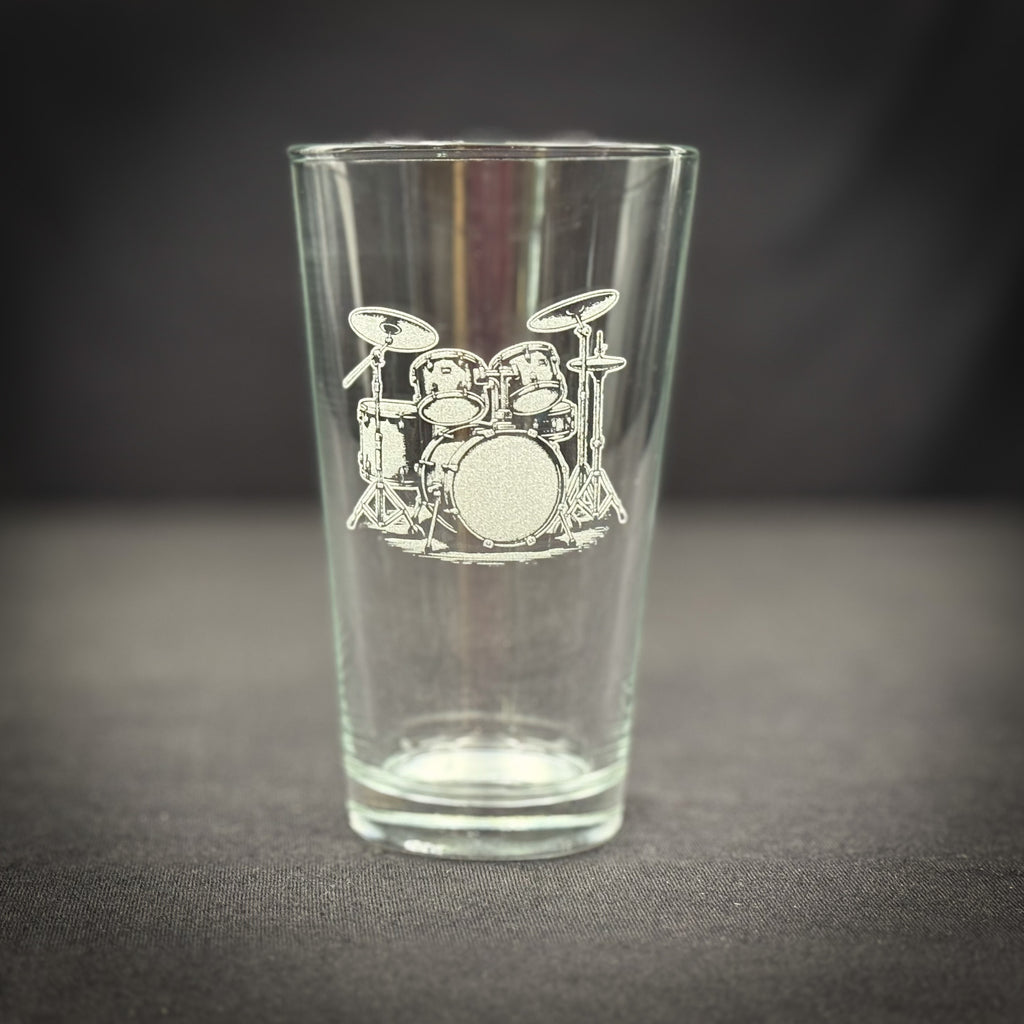 Drum Kit Customizable  - Pint glass