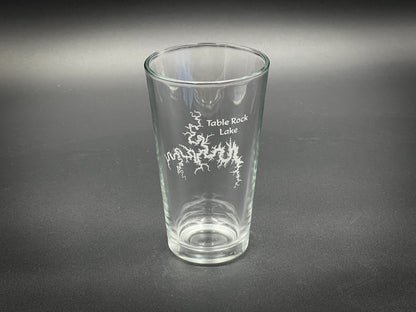 Table Rock Lake Missouri - Laser engraved pint glass