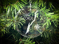 Clear Glass Ornament - Lake George Round Etched Holiday Keepsake Gift
