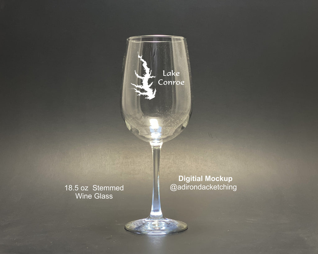 Make My Lake 19 oz Stemmed Wine Glass
