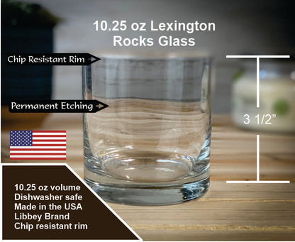 Keuka Lake New York Rocks Glass