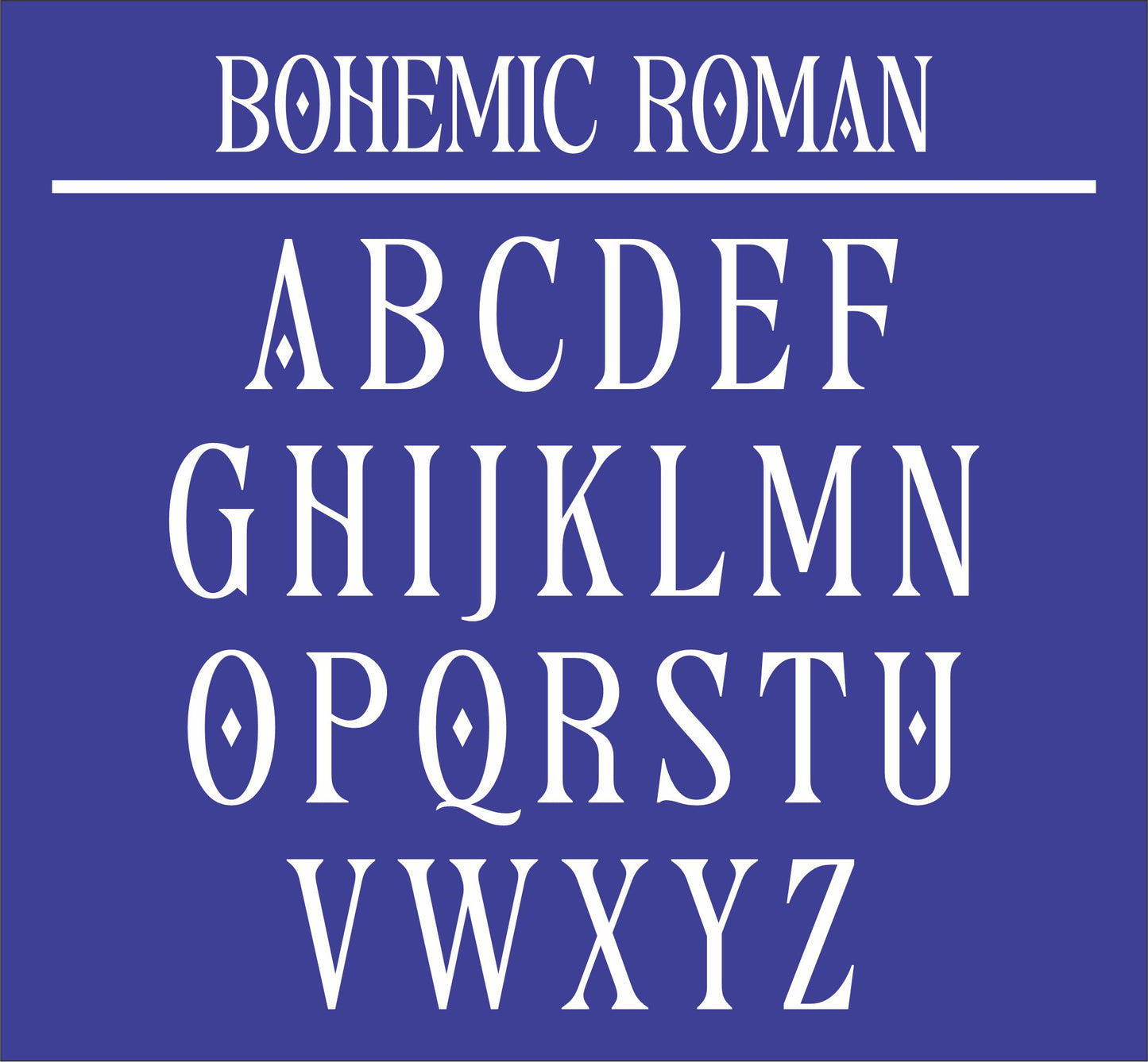 Bohemic Roman Personalized Initial  - 10.25 oz Rocks Glass
