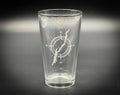 Lake George New York in a Compass Engraved pint glass