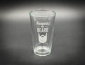 Respect the Beard -  Laser Engraved Pint glass
