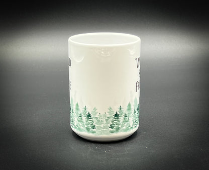 Wild and Free tree scene wrap - 15 oz Ceramic Mug