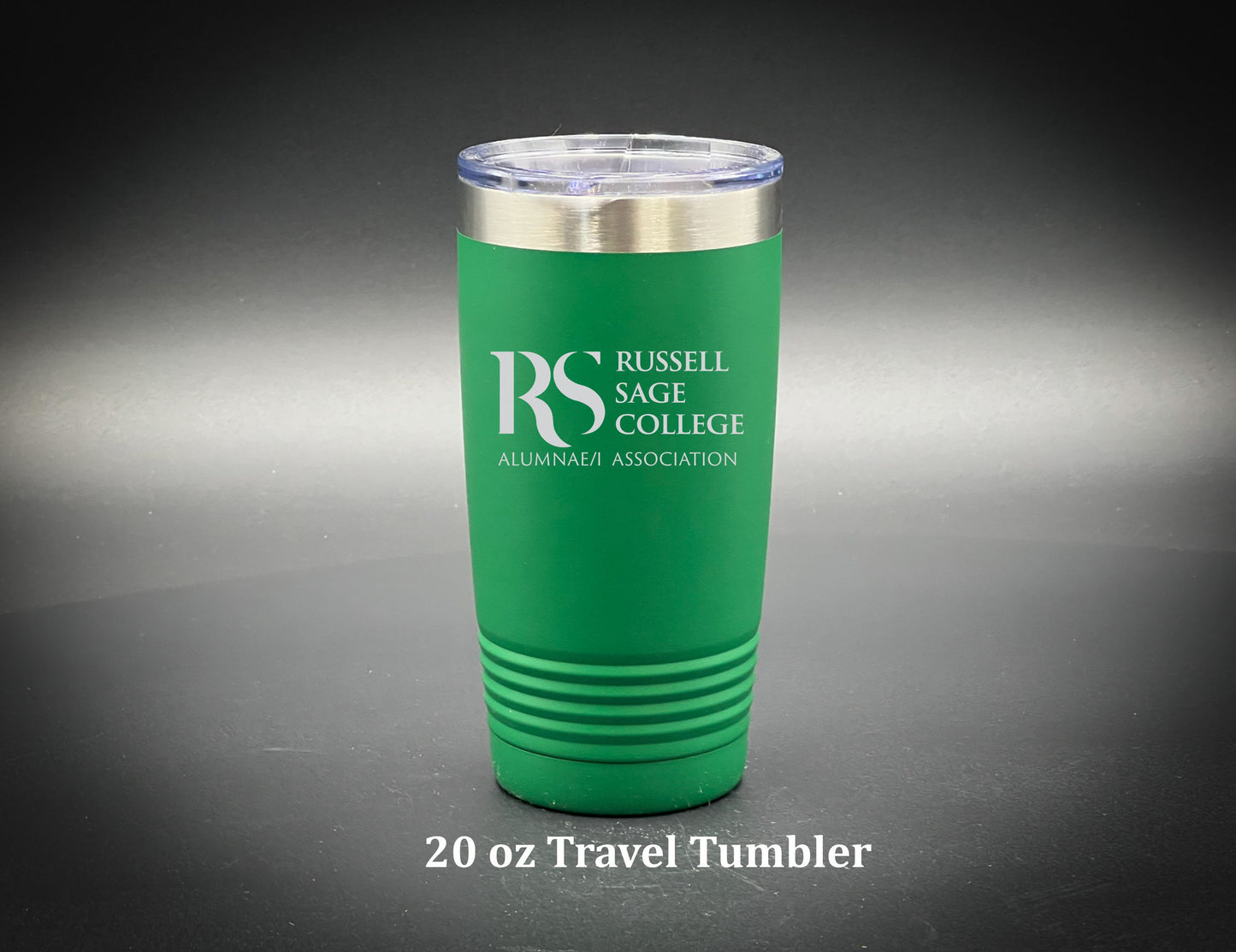 Russell Sage ALUMNAE/I Logo - Green Insulated tumblers