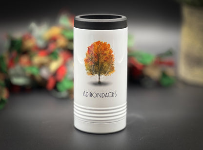 Fall Tree with Adirondacks Full color Insulated Slim Can Holder