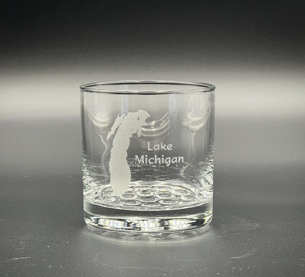 Lake Michigan  -  10.25 oz Knob Rocks Glass