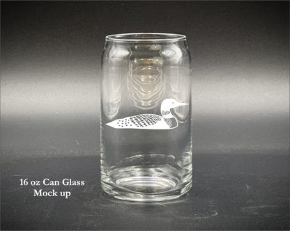 Loon Laser Engraved Glassware