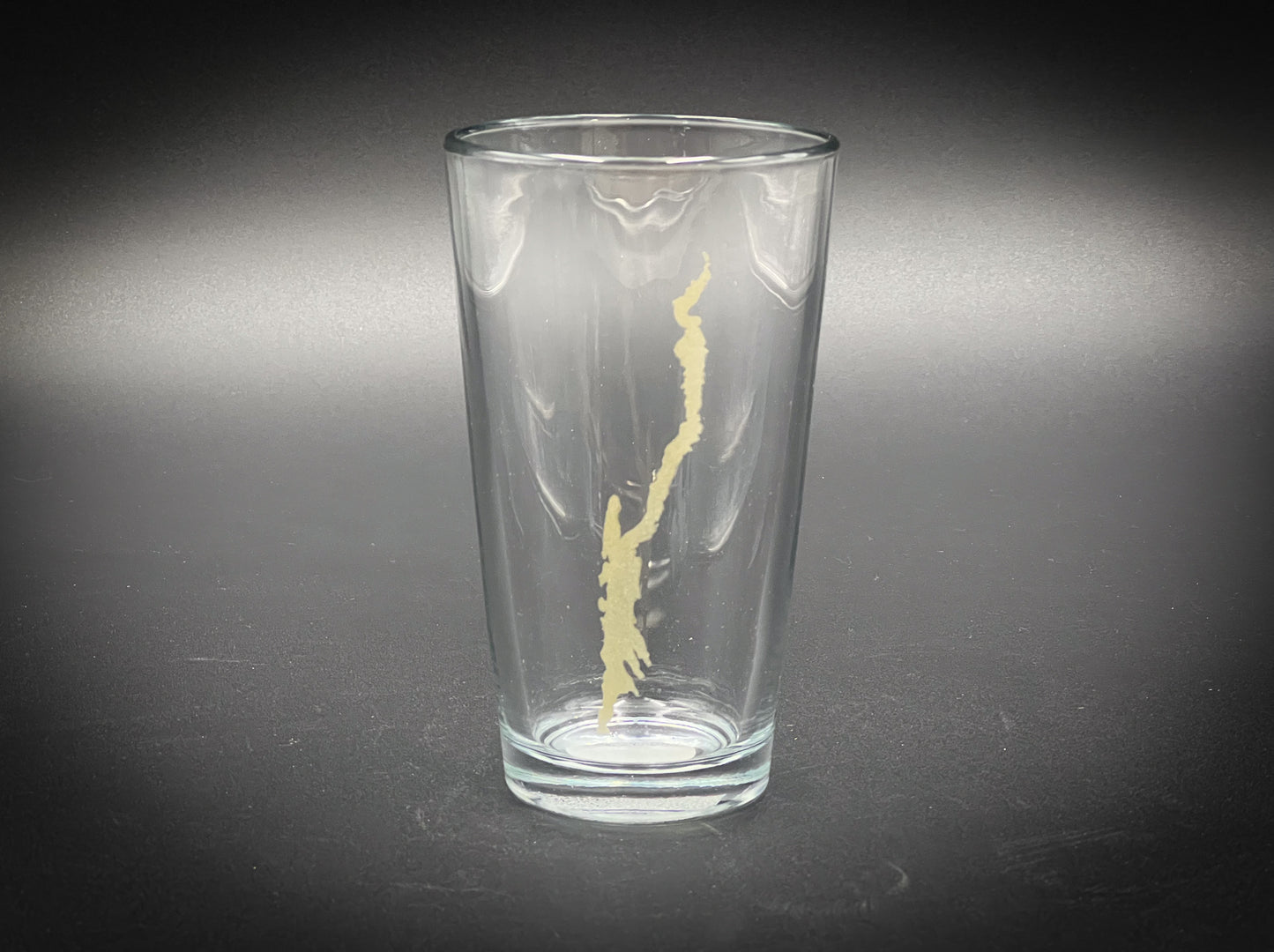 Lake George - Painted Metallic and Multi Color Pint glass