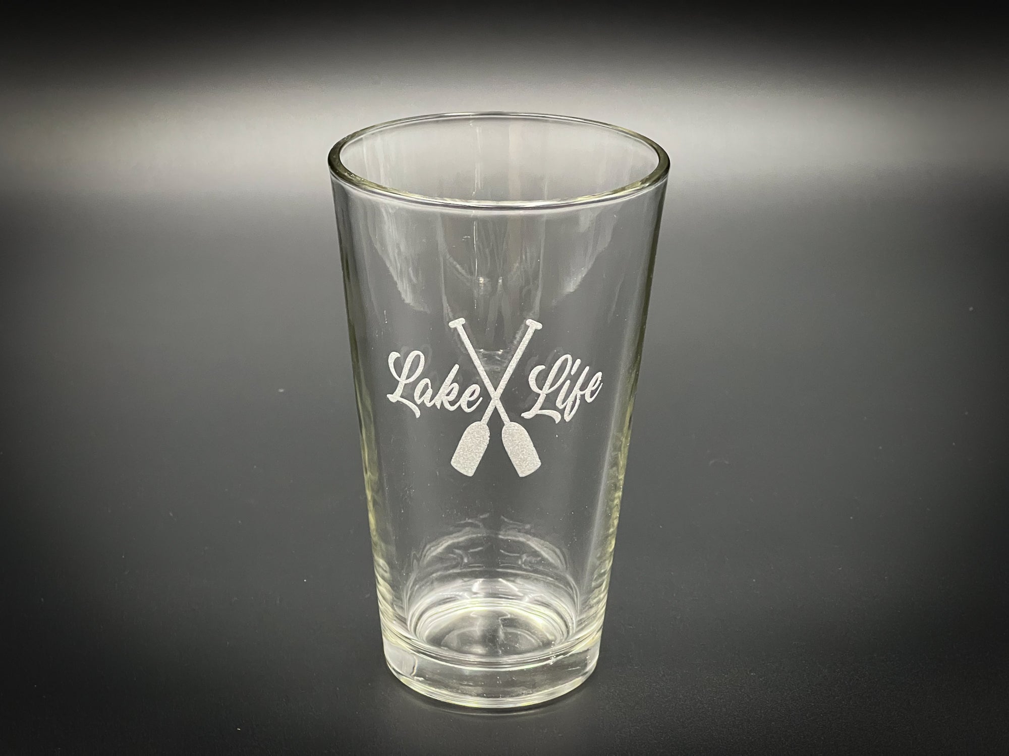 Lake Life with Paddles -  Pint Glass