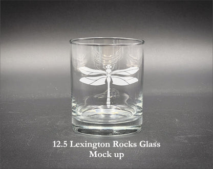 Dragonfly  Laser Engraved Glassware