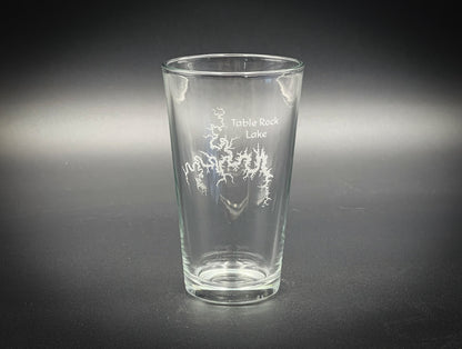 Table Rock Lake Missouri - Laser engraved pint glass