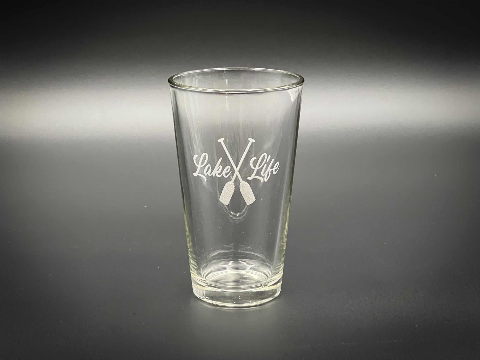 Lake Life with Paddles -  Pint Glass
