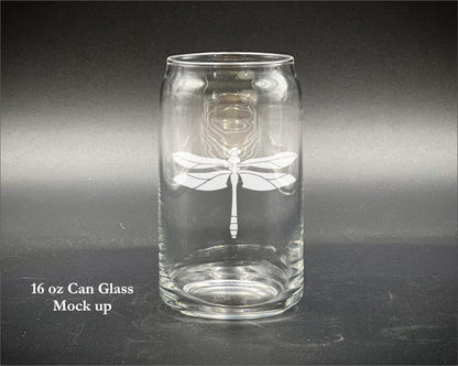 Dragonfly  Laser Engraved Glassware