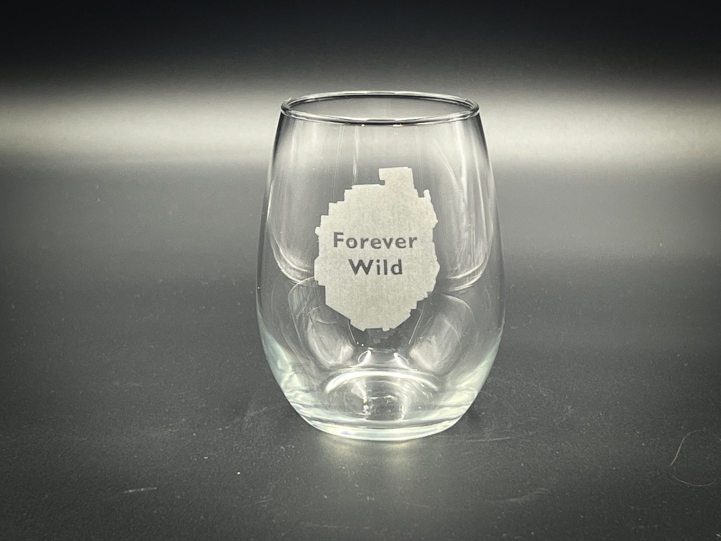 Adirondack Park Forever Wild  15 oz Stemless Wine Glass