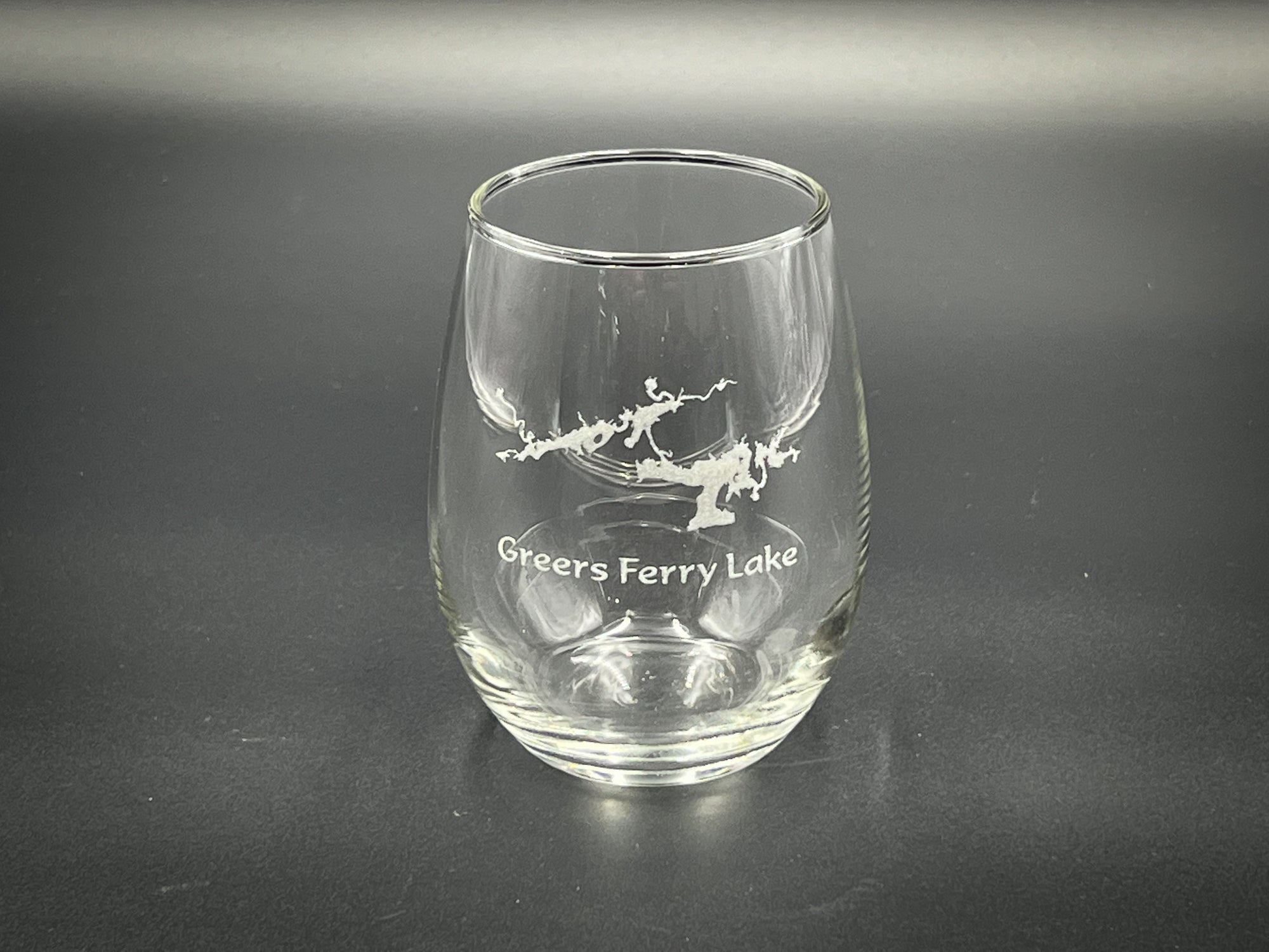 Greers Ferry Lake Arkansas - 15 oz Stemless Wine Glass