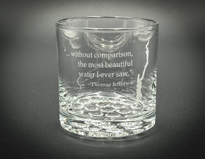 Lake George with Thomas Jefferson Quote   - 10.25 oz Rocks Glass