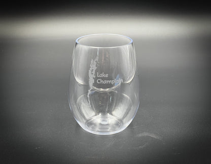 Make My Lake 15 oz stemless Unbreakable Wine Glass