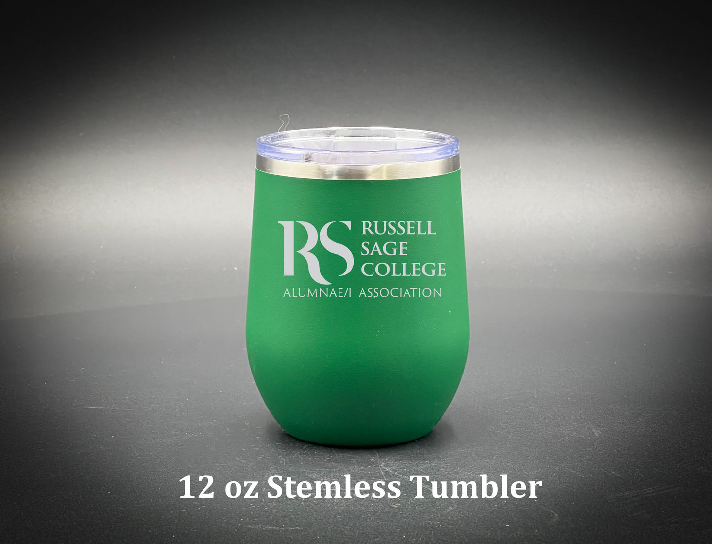 Russell Sage ALUMNAE/I Logo - Green Insulated tumblers