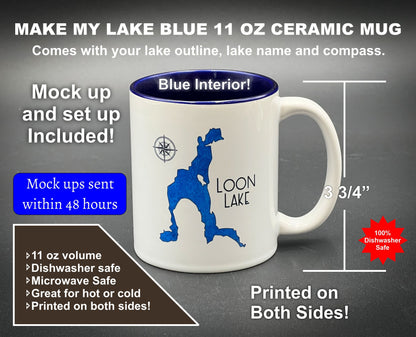 Get a Quote Blue 11 oz Ceramic Mug