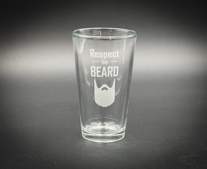 Respect the Beard -  Pint glass