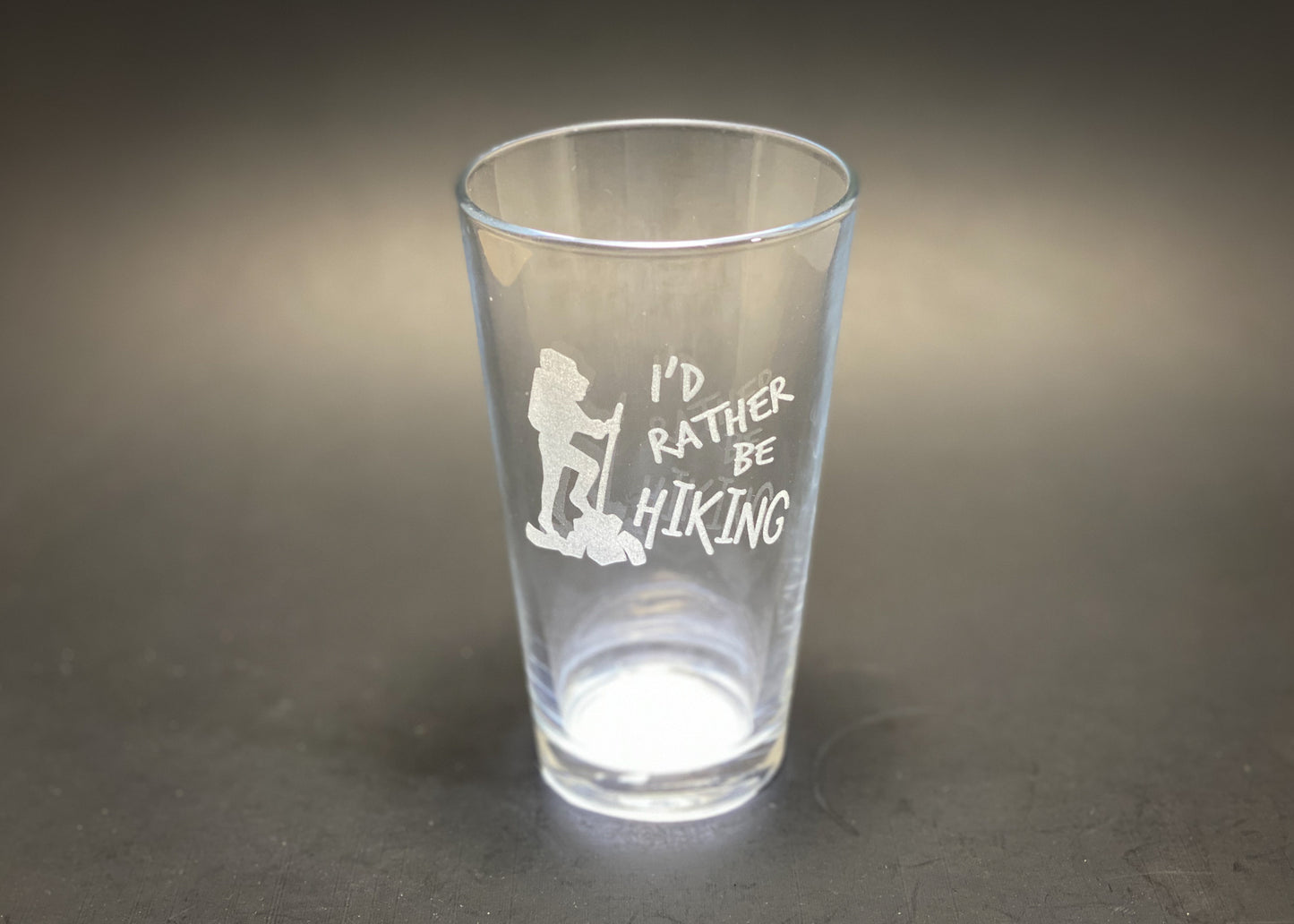 I'd Rather Be Hiking -  Pint glass