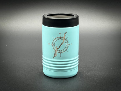 Lake George in Compass - Insulated 12 oz Can and Bottle Holder