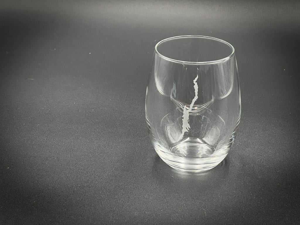 Lake George New York  21 oz Stemless Wine Glass