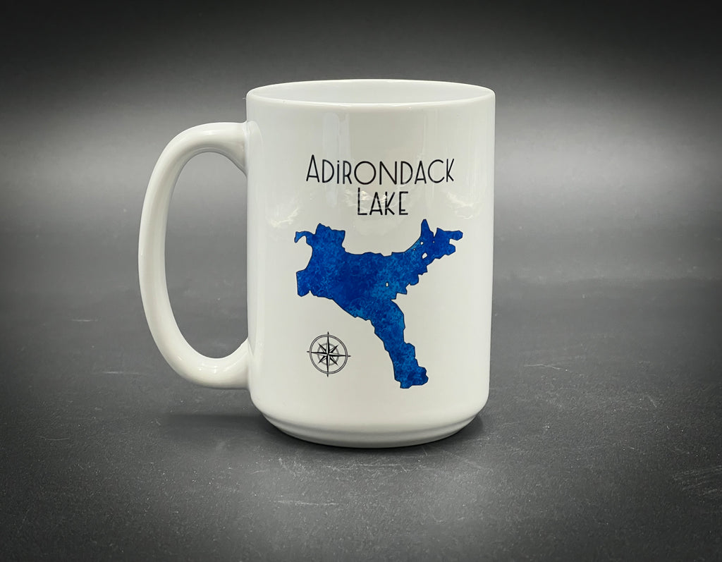 Ceramic Coffee Mug - Adirondack Lake 15 oz Large Coffee Cup | Microwave Safe