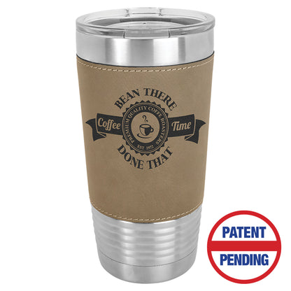 Get a Quote 20 oz Leatherette Insulated Travel Mug