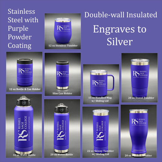 Russell Sage ALUMNAE/I Logo - Purple Insulated tumblers