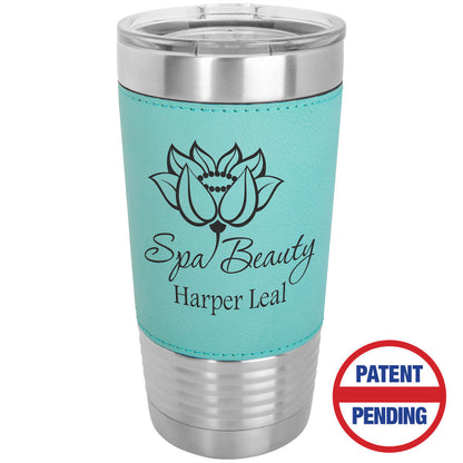 Get a Quote 20 oz Leatherette Insulated Travel Mug